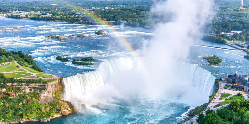 Image Showing A Top View of Scariest Niagara Falls.