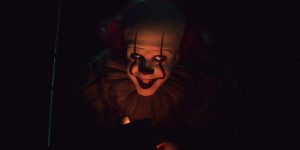 Scary Creepy Clown Starring From The Dark.
